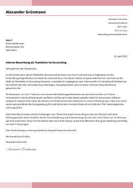 Professionelle Muster für Ihr Bewerbungsschreiben