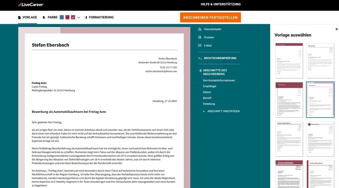 bewerbung automobilkaufmann