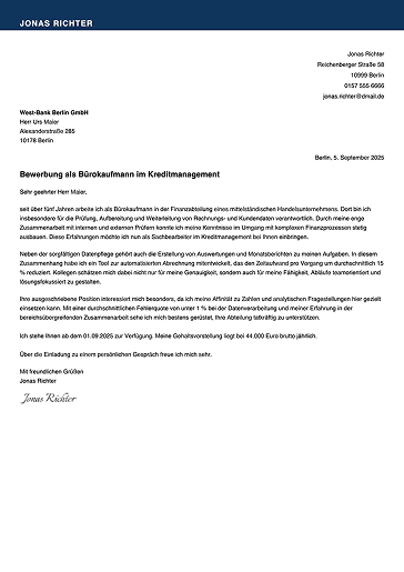 Bewerbung online schreiben mit LiveCareers Vorlagen