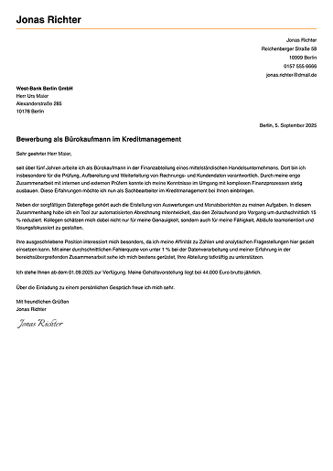 Bewerbung online schreiben mit LiveCareers Vorlagen