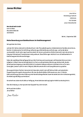 kreative bewerbungsschreiben vorlage