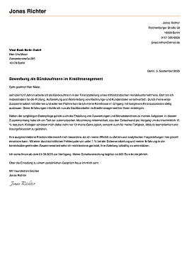 professionelle bewerbungsschreiben vorlage