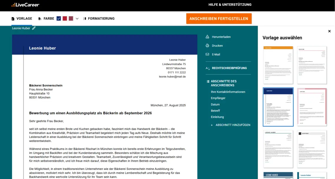 Bewerbungsmappe Ausbildung