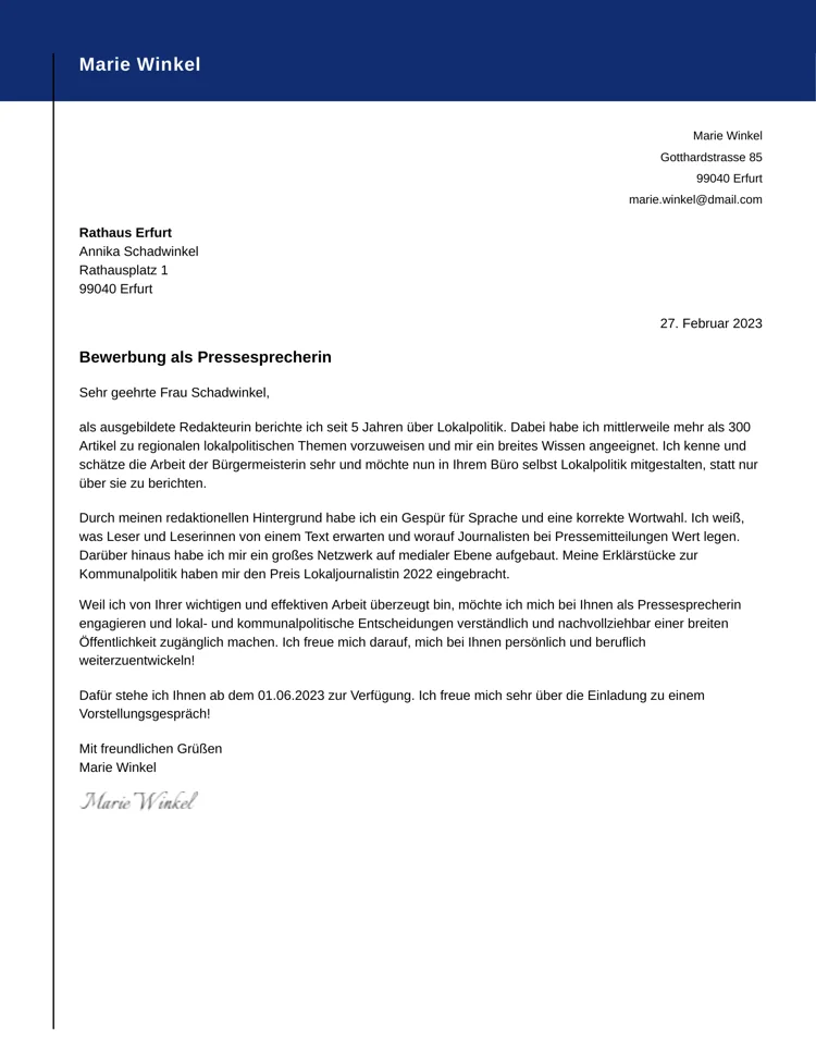 bewerbungsschreiben ausbildung vorlage word