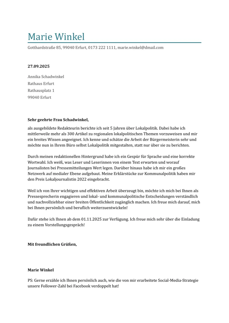 bewerbungsanschreiben vorlage word