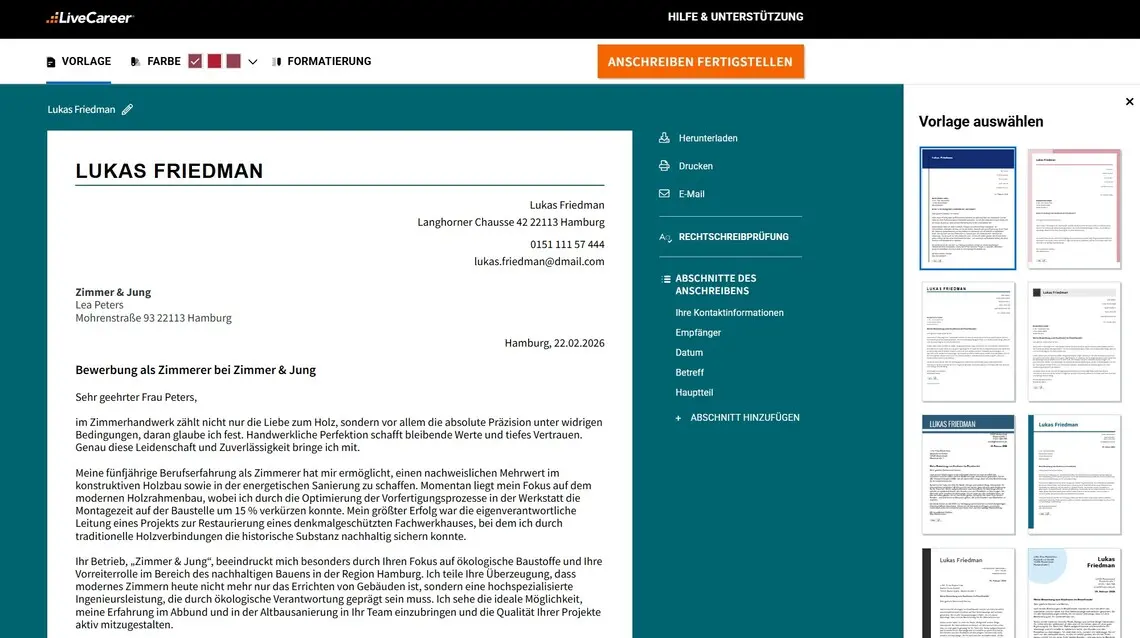 briefkopf anschreiben