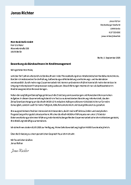 moderne bewerbung vorlage