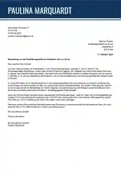 bewerbung ausbildung muster