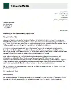 bewerbung verkäuferin muster