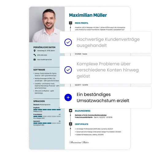 Ein professioneller Online-Lebenslauf für jede Stelle