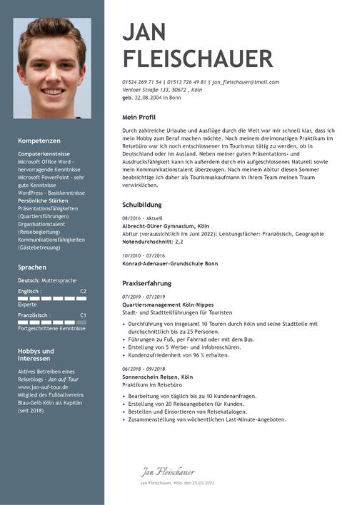 Lebenslauf Als Sch ler Vorlage Beispiel F r Praktikum