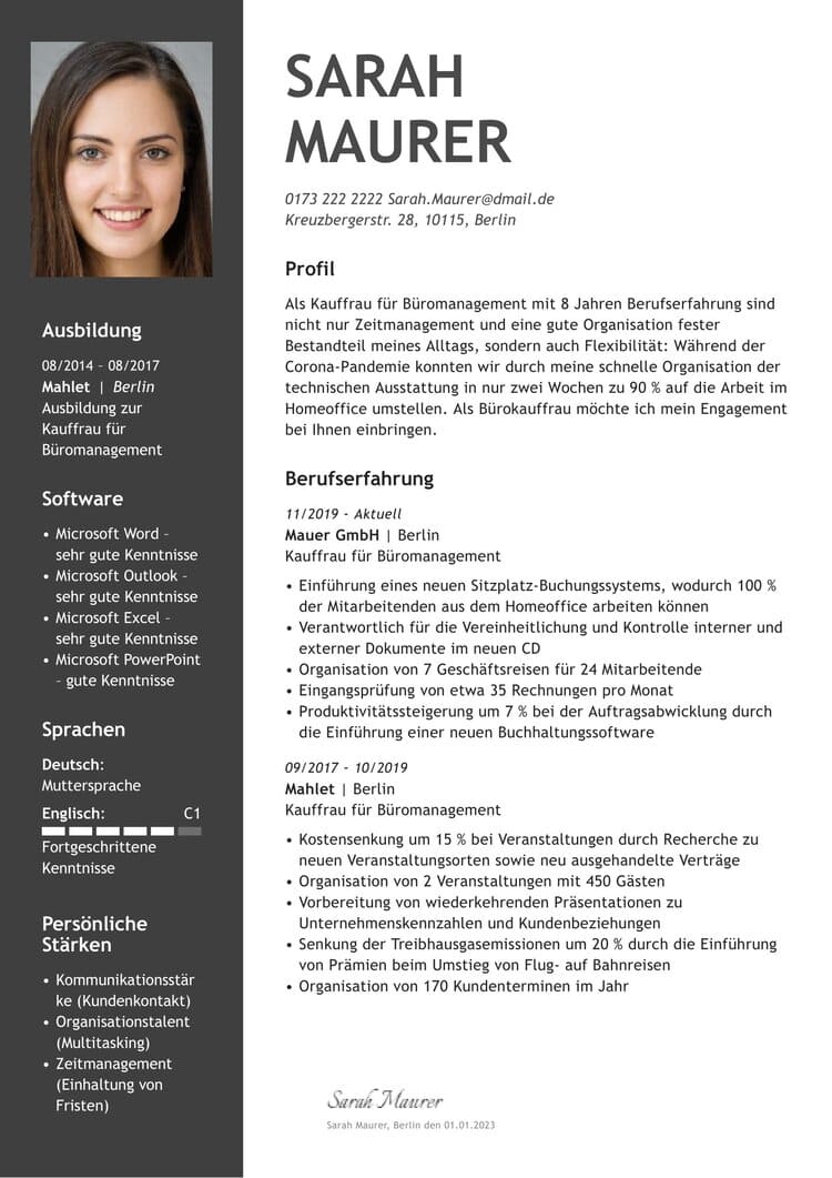 Lebenslauf Vorlagen Word Kostenloser Download Tipps