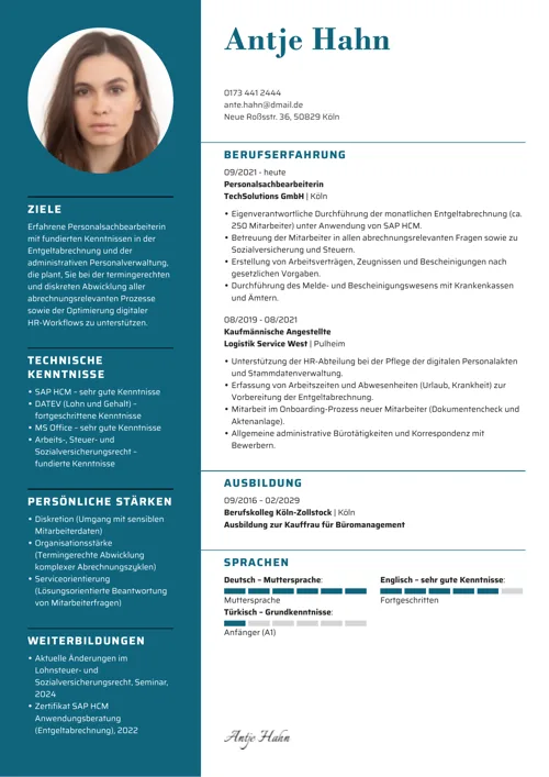  zielsetzung lebenslauf